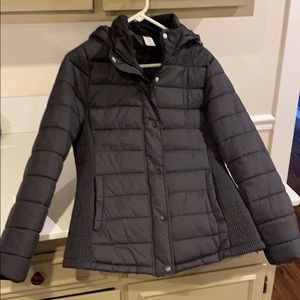 Winter coat. Black with cool side detailing